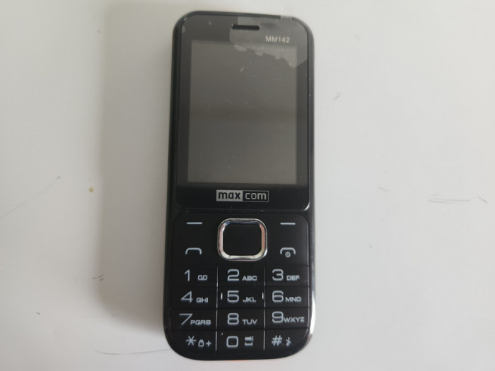 Telefon mobil Maxcom MM142 dual sim negru folosit impecabil