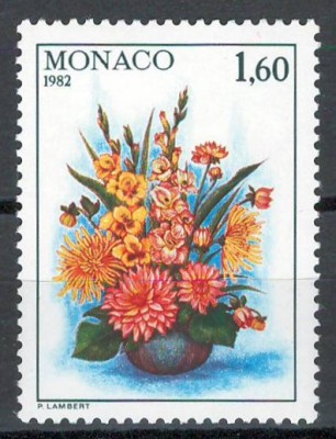 Monaco 1982 Mi 1560 MNH - Flori foto