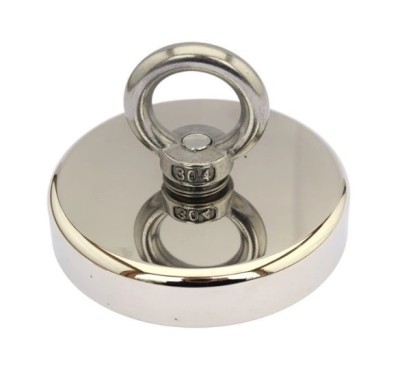 Magnet neodim oală D 48 mm c&amp;acirc;rlig inelar - Magnet pentru pescuit 65kg foto