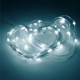 Ghirlanda luminoasa liniara, 100 LED-uri, 990cm, incarcare solara, alb rece Household NewTrend