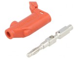 Mufă Banană 4mm Roșie 32A 70VDC