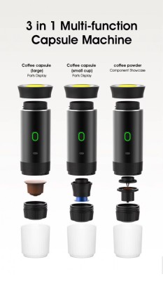 Aparat de cafea espressor portabil electric, 3 &amp;icirc;n 1, NOU foto