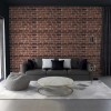Panouri de perete 3D, model cărămidă, maro &icirc;nchis, 10 buc., EPS