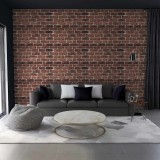 VidaXL Panouri de perete 3D, model cărămidă, maro &icirc;nchis, 10 buc., EPS