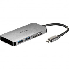 Hub USB D-Link DUB-M610, 6-in-1, USB Type C, 2 x USB 3.0, HDMI, SD/microSD Card Reader