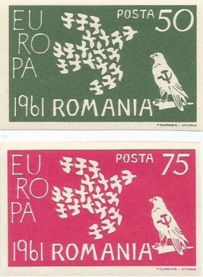 Spania/Romania, Exil romanesc., em. a XXV-a, Europa 1961, nedant., 1961, MNH foto