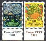 LIECHTENSTEIN 1981, EUROPA CEPT, serie neuzata, MNH