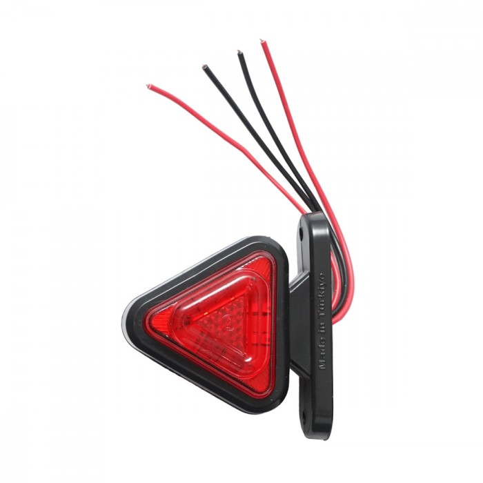 Lampa laterala gabarit triunghi LED 12-24V galben-rosu