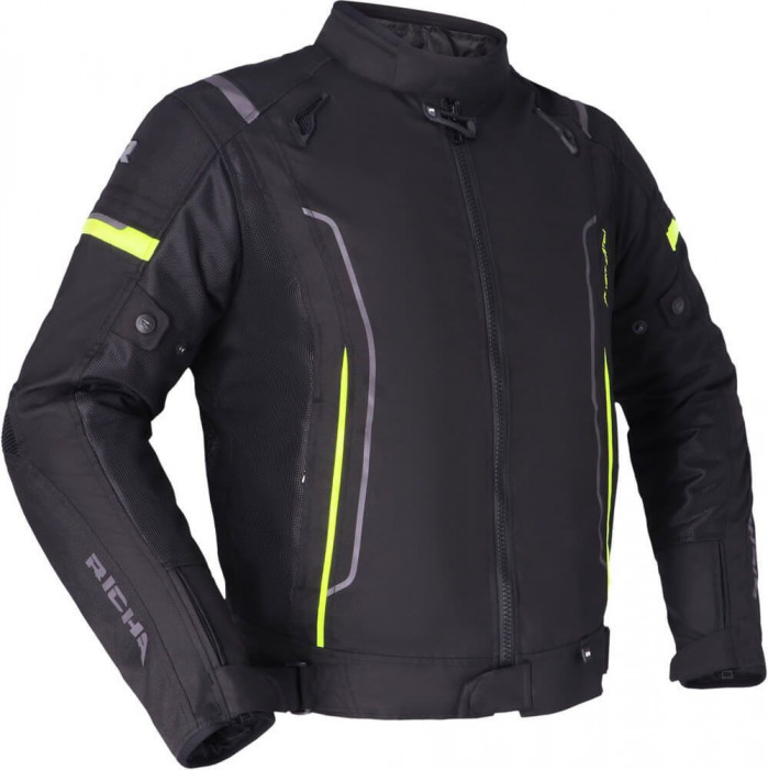 Geaca Moto Richa Airstream 3 Jacket, Negru/Galben, Small