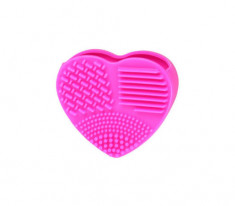 Accesoriu Silicon Curatare Pensule Makeup, Fucsia foto