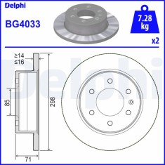 DELPHI BG4033 Disc frana