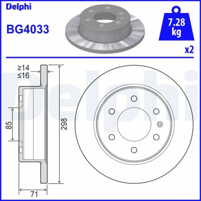 DELPHI BG4033 Disc frana foto