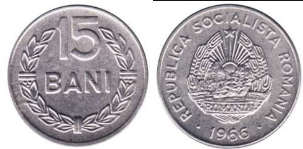 Romania 1966 - 15 bani, circulata
