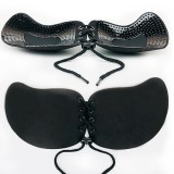 Sutien Silicon Invizibil Push-Up BRA134B-1 Negru, Snur Ajustabil, Reutilizabil. Ideal Rochii Decoltate. Marimi A, B, C, D