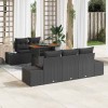 VidaXL Set de masă pentru grădină 6 pcs Negru și Maro 100 x 55 x 73 cm 3349904