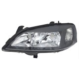 Far Opel Astra G (T98), 1998-08.2009, partea Stanga, electric, tip bec H7+HB3, negru-silver, fara motoras, Depo