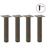 VidaXL Picioare pentru măsuță de cafea, 4 buc., oțel natural, 30-32 cm 4012451