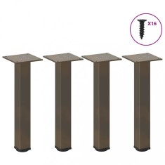 vidaXL Picioare pentru măsuță de cafea, 4 buc., oțel natural, 30-32 cm 4012451