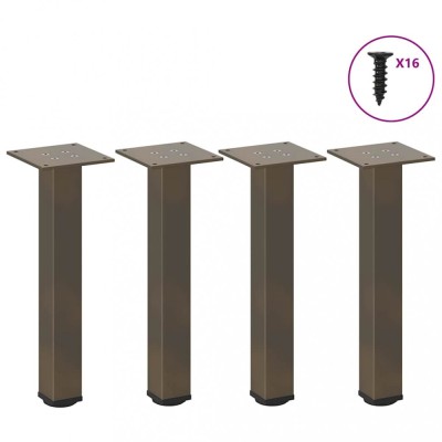 vidaXL Picioare pentru măsuță de cafea, 4 buc., oțel natural, 30-32 cm 4012451 foto