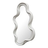 Cumpara ieftin Oglinda decorativa Liquid cu rama PP, alba, stil modern, 26x2.7x39 cm