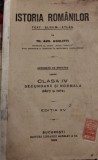 ISTORIA ROMANILOR CLASA A IV A SECUNDARA BAIETI SI FETE AGULETTI 1920