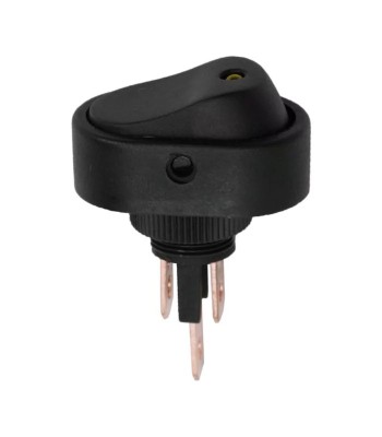Interupator basculant 1 circuit 12V 20A OFF-ON LED galben cu foto