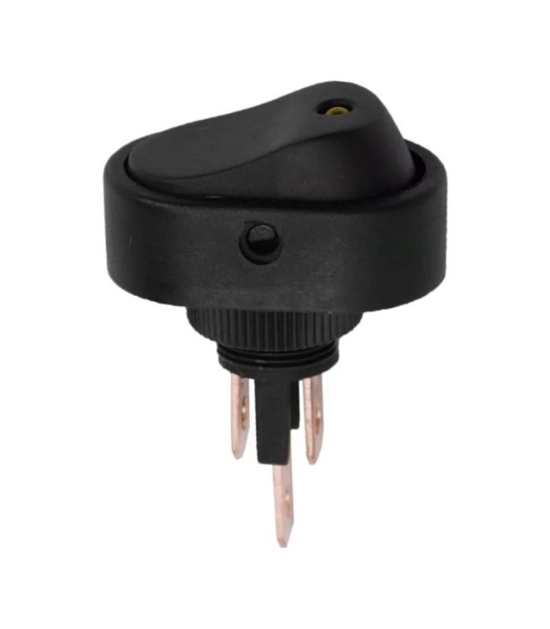 Interupator basculant 1 circuit 12V 20A OFF-ON LED galben cu