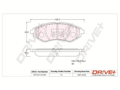 Dr!ve+ DP1010.10.0051 set placute frana,frana disc foto