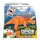 Jucarie interactiva Dinos Unleashed, Dinozaur, Triceratops