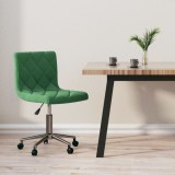 Cumpara ieftin Scaun de birou pivotant, verde &icirc;nchis, catifea