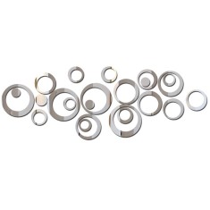 Set Oglinzi Design Modern, Vaxiuja, Oglinzi Decorative Acrilice Cristal, Diamant, 23 bucati/set, 3D, DIY, Argint