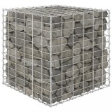 Gossi strat inaltat cub gabion, 60 x 60 x 60 cm, sarma de otel