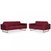 Set de canapele, 2 piese, bordo, material textil