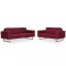 Set de canapele, 2 piese, bordo, material textil