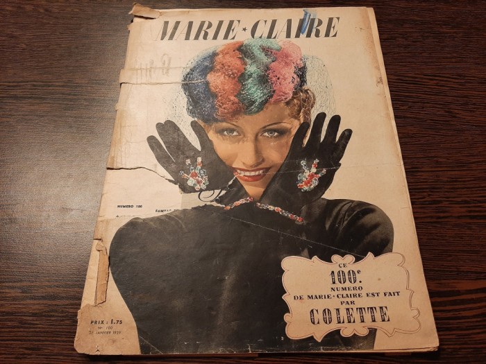 MARIE-CLAIRE - Revista de Moda - Numero 100 27 Janvier 1939, 58 p.