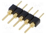 Conector șiruri pini tată 5 pini 2,54mm aurit THT SAMTEC
