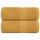 VidaXL Prosoape de săpun 2 buc Aur 30x30 cm 360 g/m&sup2; 100% bumbac