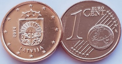 01B13 Letonia 1 euro cent 2014 km 150 UNC foto
