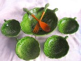 SET PENTRU SALATA DIN CERAMICA CASTRON BOLURI SI TACAMURI LINGURA SI FURCULITA