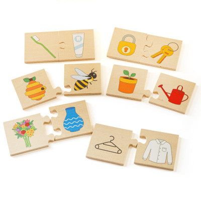 Puzzle din lemn - Perechea potrivita foto