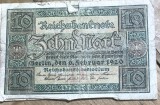 BNKSTR01DE Bancnotă Germania - 10 Mark 1920 (Zehn Mark), Reichsbanknote, Republica de la Weimar