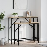 Cumpara ieftin Măsuțe console, 2 buc., stejar sonoma, lemn compozit