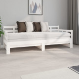 Pat de zi extensibil, alb, 2x(80x200) cm, lemn masiv de pin GartenMobel Dekor, vidaXL