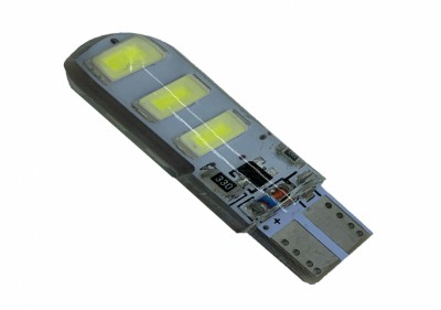 T10-G6-W FLASH - LED auto T10 5730 6 SMD 12V silicon cu mod flash si mod static foto