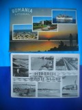 HOPCT LOT NR 268 LITORALUL MARII NEGRE -CT -2 CARTI POSTALE-RPR-CIRCULATE