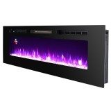 Semineu electric de perete/incorporabil Hermes multicolor, Art Flame, 130 de combinatii ale culorii flacarilor, 5 niveluri de viteza a flacarii, Termo