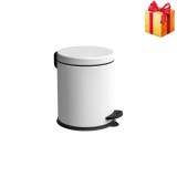 Cumpara ieftin Cos de gunoi din inox cu pedala, 12 litri, alb
