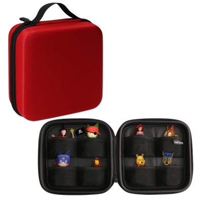 Geanta cu fermoar pentru Tonies pana la 20 de figurine, Kwmobile, Rosu, Nylon, 50559.09 foto