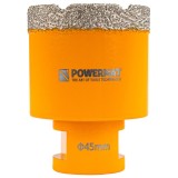 Carota diamantata 45 mm, pentru gresia porțelanată, plăcile ceramice, granitul, marmura și piatra naturală, Powermat
