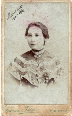 FOTOGRAFIE VECHE 1906 MARESKA KOLOZSVAR CDV FOTO ATELIER FERENCZ ES TARSA CLUJ foto